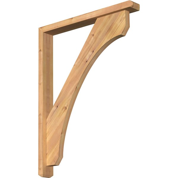 Ekena Millwork Legacy Craftsman Smooth Bracket w/ Offset Brace, Western Red Cedar, 3 1/2"W x 28"D x 36"H BKT0402X28X36LEC04SWR - main